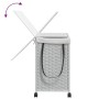Cesto para ropa sucia con ruedas ratán blanco 60x35x60,5 cm de , Cestas para ropa - Ref: Foro24-372043, Precio: 84,48 €, Desc...