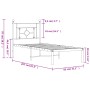 Estructura de cama con cabecero metal negro 80x200 cm de , Camas y somieres - Ref: Foro24-374330, Precio: 65,44 €, Descuento: %