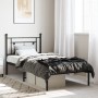 Estructura de cama con cabecero metal negro 90x200 cm de , Camas y somieres - Ref: Foro24-374332, Precio: 62,04 €, Descuento: %