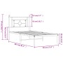 Estructura de cama con cabecero metal negro 90x200 cm de , Camas y somieres - Ref: Foro24-374332, Precio: 62,04 €, Descuento: %