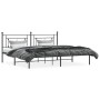 Estructura de cama con cabecero metal negro 193x203 cm de , Camas y somieres - Ref: Foro24-374345, Precio: 107,09 €, Descuent...