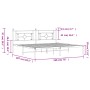 Estructura de cama con cabecero metal negro 193x203 cm de , Camas y somieres - Ref: Foro24-374345, Precio: 107,09 €, Descuent...