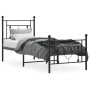 Estructura de cama con cabecero y estribo metal negro 75x190 cm de , Camas y somieres - Ref: Foro24-374347, Precio: 63,22 €, ...