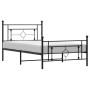 Estructura de cama con cabecero y estribo metal negro 107x203cm de , Camas y somieres - Ref: Foro24-374353, Precio: 85,26 €, ...