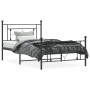 Estructura de cama con cabecero y estribo metal negro 107x203cm de , Camas y somieres - Ref: Foro24-374353, Precio: 85,26 €, ...