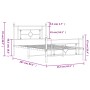 Estructura de cama con cabecero y estribo metal negro 107x203cm de , Camas y somieres - Ref: Foro24-374353, Precio: 85,26 €, ...