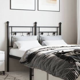 Cabecero de metal negro 120 cm de , Cabeceros y pies de cama - Ref: Foro24-374370, Precio: 38,95 €, Descuento: %