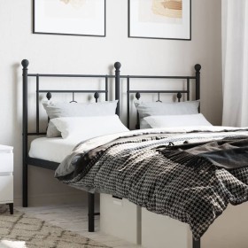 Cabecero de metal negro 140 cm de , Cabeceros y pies de cama - Ref: Foro24-374372, Precio: 46,61 €, Descuento: %
