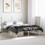 Estructura de cama de metal con cabecero blanca 135x190 cm de , Camas y somieres - Ref: Foro24-374387, Precio: 88,23 €, Descu...