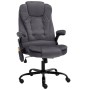 Silla de oficina de masaje terciopelo gris oscuro en Sillas de oficina | Comprar online en Foru.es