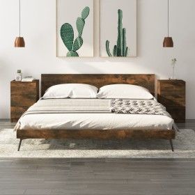 Mesitas de noche 2 unidades color roble ahumado 40x36x65 cm de vidaXL, Mesitas de noche - Ref: Foro24-817052, Precio: 79,59 €...