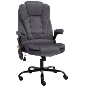 Silla de oficina de masaje terciopelo gris oscuro en Sillas de oficina | Comprar online en Foru.es