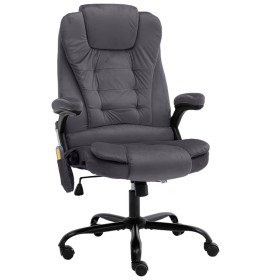 Silla de oficina de masaje terciopelo gris oscuro en Sillas de oficina | Comprar online en Foru.es