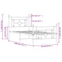 Estructura cama metal con cabecero y pie cama blanca 90x190 cm de , Camas y somieres - Ref: Foro24-374398, Precio: 73,77 €, D...