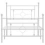Estructura cama metal con cabecero y pie cama blanca 100x200 cm de , Camas y somieres - Ref: Foro24-374401, Precio: 85,61 €, ...