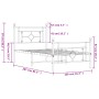 Estructura cama metal con cabecero y pie cama blanca 100x200 cm de , Camas y somieres - Ref: Foro24-374401, Precio: 85,61 €, ...
