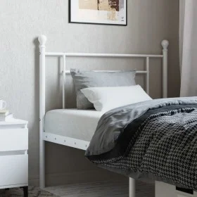 Cabecero de metal blanco 100 cm de , Cabeceros y pies de cama - Ref: Foro24-374417, Precio: 29,16 €, Descuento: %