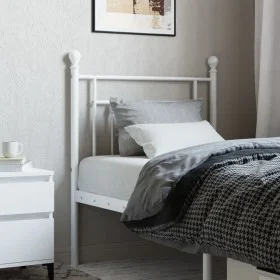 Cabecero de metal blanco 80 cm de , Cabeceros y pies de cama - Ref: Foro24-374415, Precio: 25,46 €, Descuento: %