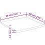 Encimera de baño cuadrada madera maciza de acacia 60x60x2,5 cm de , Encimeras - Ref: Foro24-370258, Precio: 54,34 €, Descuent...