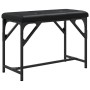 Banco de comedor acero y cuero sintético negro 62x32x45 cm de , Bancos de comedor y cocina - Ref: Foro24-835217, Precio: 40,8...