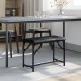 Banco de comedor acero y cuero sintético negro 62x32x45 cm de , Bancos de comedor y cocina - Ref: Foro24-835217, Precio: 40,8...