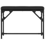 Banco de comedor acero y cuero sintético negro 62x32x45 cm de , Bancos de comedor y cocina - Ref: Foro24-835217, Precio: 40,8...