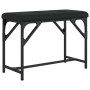 Banco de comedor acero y cuero sintético negro 62x32x45 cm de , Bancos de comedor y cocina - Ref: Foro24-835217, Precio: 40,8...