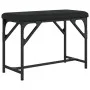 Dining bench made of black steel and synthetic leather 62x32x45 cm by , Dining and kitchen benches - Ref: Foro24-835217, Pric...
