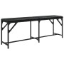Banco de comedor acero y cuero sintético negro 124x32x45 cm de , Bancos de comedor y cocina - Ref: Foro24-835220, Precio: 60,...