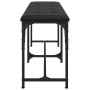 Banco de comedor acero y cuero sintético negro 124x32x45 cm de , Bancos de comedor y cocina - Ref: Foro24-835220, Precio: 60,...