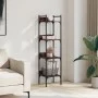 Librería de 4 estantes madera roble ahumado 35x30x138,5 cm de , Librerías y estanterías - Ref: Foro24-838850, Precio: 43,56 €...