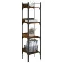 Librería de 4 estantes madera roble ahumado 35x30x138,5 cm de , Librerías y estanterías - Ref: Foro24-838850, Precio: 43,56 €...