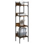 Librería de 4 estantes madera roble ahumado 35x30x138,5 cm de , Librerías y estanterías - Ref: Foro24-838850, Precio: 44,15 €...