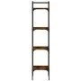 Librería de 4 estantes madera roble ahumado 35x30x138,5 cm de , Librerías y estanterías - Ref: Foro24-838850, Precio: 43,56 €...