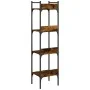 Librería de 4 estantes madera roble ahumado 35x30x138,5 cm de , Librerías y estanterías - Ref: Foro24-838850, Precio: 43,56 €...