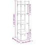 Librería de 4 estantes madera roble ahumado 35x30x138,5 cm de , Librerías y estanterías - Ref: Foro24-838850, Precio: 43,56 €...