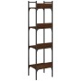 Librería de 4 estantes madera roble marrón 35x30x138,5 cm de , Librerías y estanterías - Ref: Foro24-838852, Precio: 44,55 €,...