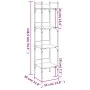 Librería de 4 estantes madera roble marrón 35x30x138,5 cm de , Librerías y estanterías - Ref: Foro24-838852, Precio: 44,00 €,...