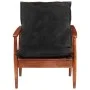 Sessel aus massivem Akazienholz und schwarzem Echtleder von , Sessel - Ref: Foro24-340922, Preis: 209,57 €, Rabatt: %
