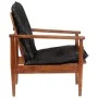 Sessel aus massivem Akazienholz und schwarzem Echtleder von , Sessel - Ref: Foro24-340922, Preis: 209,57 €, Rabatt: %