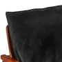 Sessel aus massivem Akazienholz und schwarzem Echtleder von , Sessel - Ref: Foro24-340922, Preis: 209,57 €, Rabatt: %