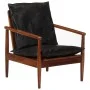 Sessel aus massivem Akazienholz und schwarzem Echtleder von , Sessel - Ref: Foro24-340922, Preis: 209,57 €, Rabatt: %