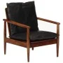 Sessel aus massivem Akazienholz und schwarzem Echtleder von , Sessel - Ref: Foro24-340922, Preis: 209,57 €, Rabatt: %