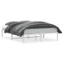 Estructura de cama de metal blanca 135x190 cm de , Camas y somieres - Ref: Foro24-373672, Precio: 86,44 €, Descuento: %
