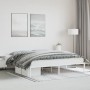 Estructura de cama de metal blanco 193x203 cm de , Camas y somieres - Ref: Foro24-373679, Precio: 92,78 €, Descuento: %