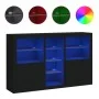 Aparador con luces LED negro 162x37x100 cm de , Aparadores - Ref: Foro24-3209171, Precio: 224,76 €, Descuento: %