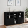 Aparador con luces LED negro 162x37x100 cm de , Aparadores - Ref: Foro24-3209171, Precio: 232,56 €, Descuento: %