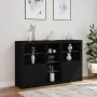 Aparador con luces LED negro 162x37x100 cm de , Aparadores - Ref: Foro24-3209171, Precio: 224,76 €, Descuento: %