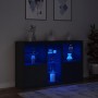 Aparador con luces LED negro 162x37x100 cm de , Aparadores - Ref: Foro24-3209171, Precio: 232,56 €, Descuento: %