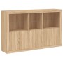 Aparador con luces LED roble Sonoma 162x37x100 cm de , Aparadores - Ref: Foro24-3209144, Precio: 226,79 €, Descuento: %